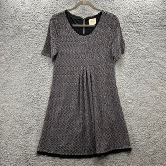 Anthropologie Maeve Medium Gray Fit And Flair Dress Summer Evening Comfortable - Picture 1 of 10
